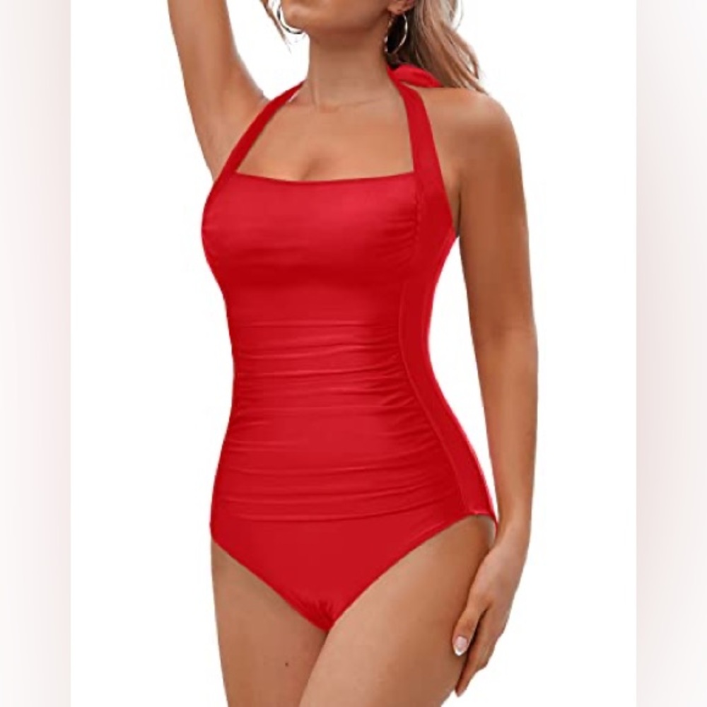 Tempt Me Tummy Control Halter Neck One Piece Swim - Picture 2 of 3